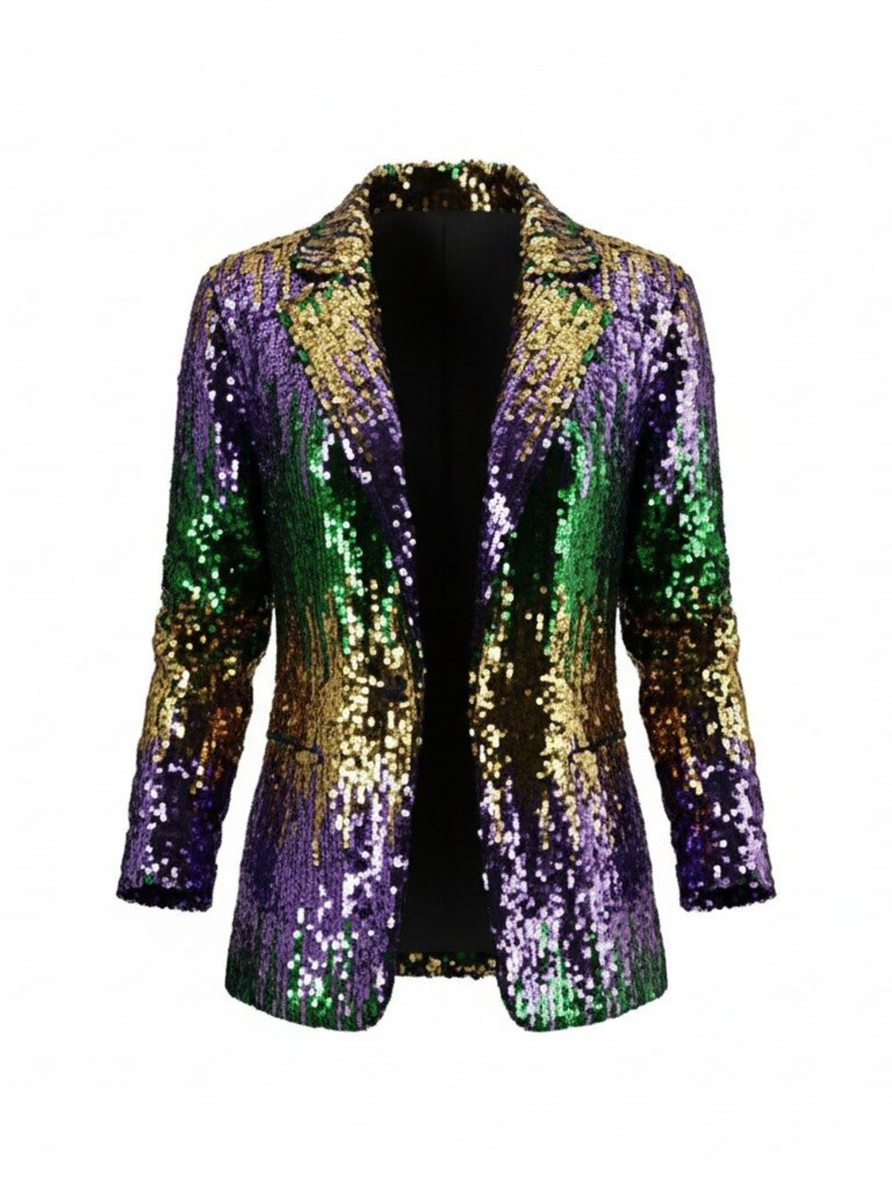 Mardi Gras Sequin Tricolor Blazer